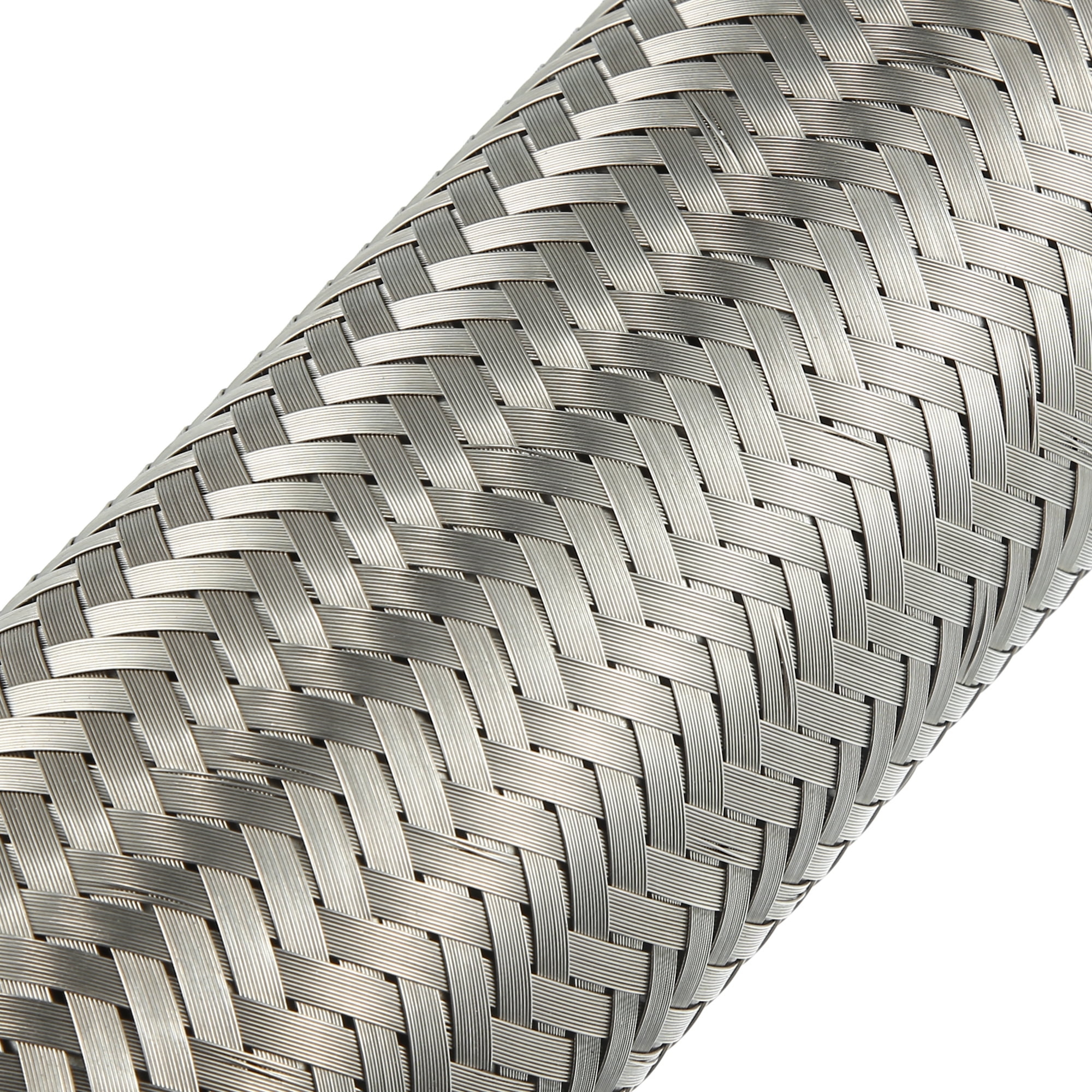 3.5"x10"x11.81" Vehicle Exhaust Flexible Pipe Tubing Universal Exhaust Joint Stainless Steel Silver Tone