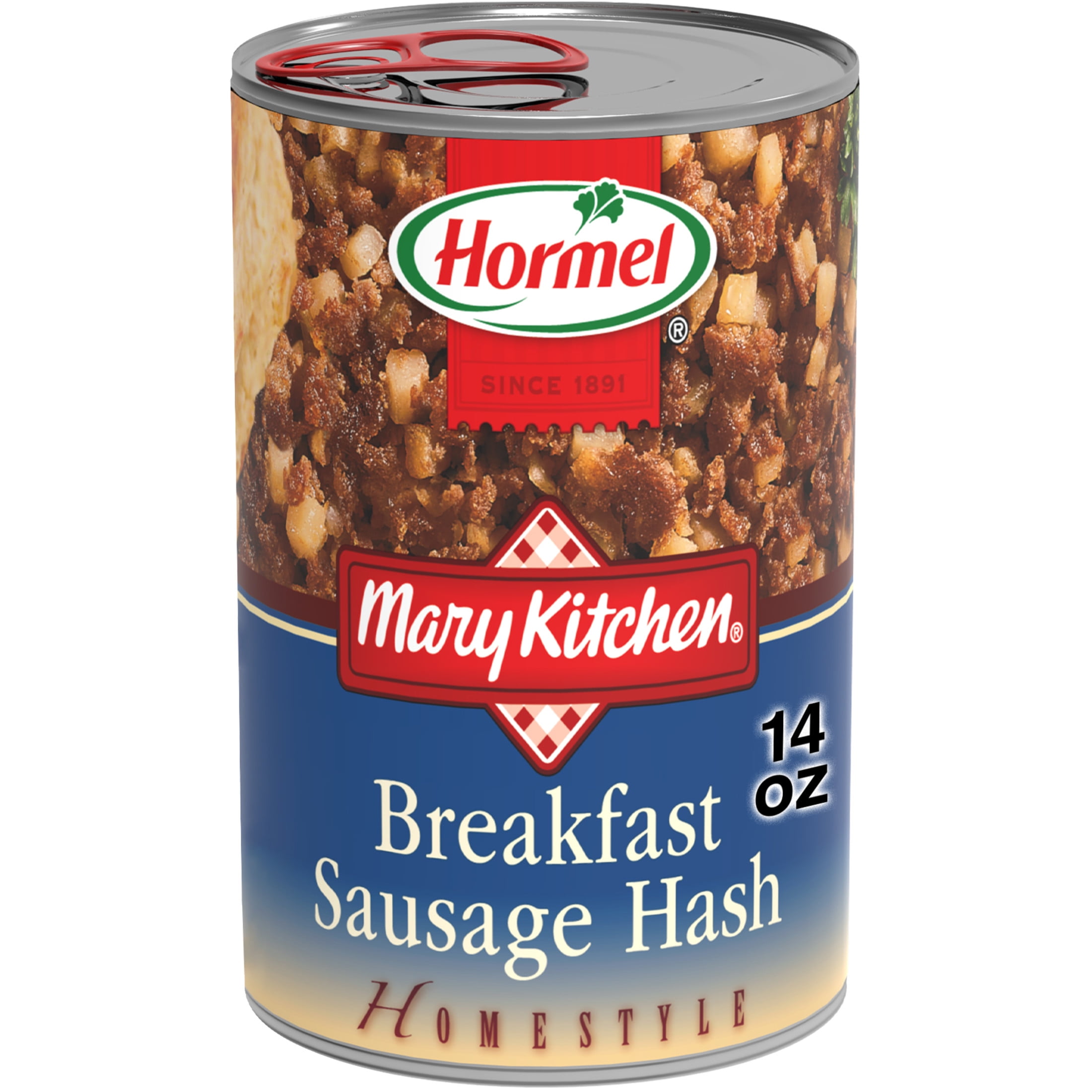 (12 pack) HORMEL MARY KITCHEN Breakfast Sausage Hash, Shelf-Stable, 14 oz Steel Can