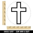 thumbnail image 2 of Cross Christian Church Religion Outline Self-Inking Rubber Stamp Ink Stamper - Black Ink - Large 1-1/2 Inch, 2 of 7