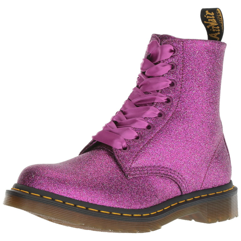 Succes Afhankelijkheid in plaats daarvan Dr. Martens 1460 Pascal Glitter Boots Purple - Walmart.com