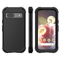 thumbnail image 6 of Case for Google Pixel 8A, Slim Dual Layer 3 in 1 Heavy Duty Protection Hybrid Hard PC Soft Silicone Rugged Bumper Anti Slip Full-Body Protective Cases For Google Pixel 8A, Black, 6 of 7