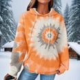 thumbnail image 2 of Women's Tie Dye Hoodies Trendy Casual Waffle Pullover Oversized Sweatshirt 2025 Fall Winter Loose Tunic Tops with Pocket, 2 of 6