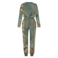 thumbnail image 5 of FAVIPT Lounge Sets for Women Boho Floral Sweatsuits Sets Two Piece Fall Travel Outfit Long Sleeve Pant Workout Athletic Tracksuits Green 3XL, 5 of 5
