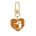 thumbnail image 1 of Power Supply Electricity Wage Source Job Gold Heart Keychain Metal Keyring Holder, 1 of 3