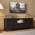 thumbnail image 2 of CBJCBJ 67"Mid-Century Modern TV Stand with Storage and Adjustable Partition , Media Console for TVs up to 75", Black, 2 of 9
