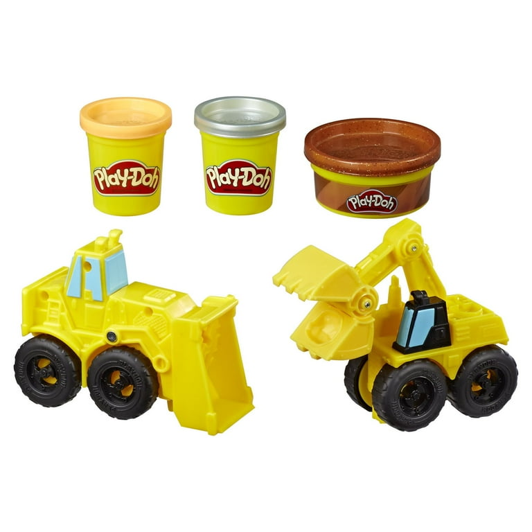 Play Doh Wheels Excavator and Loader Play Dough Set 3 Color 3 Piece