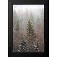 thumbnail image 2 of Nature Magick 17x24 Black Modern Framed Museum Art Print Titled - Forest Fog Winter Snow, 2 of 5