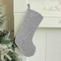 Deeceymbur Soft-Toned Teddy Plush Christmas Stocking Multicolor Holiday Gift Storage Bag Home Xmas Decor Sock