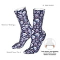 thumbnail image 4 of KLL Skull flower crystal Print Womens Crew Socks Athletic Middle Tube Long Socks Novelty Socks Gifts For Men, 4 of 7