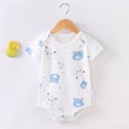 thumbnail image 2 of KPOPLK Summer Newborn Infant Boy Outfit Mamas Baby Boy Clothes Boy Oversized Romper Shirts Short Sleeve Onesie Size 0-3 Months,White, 2 of 5