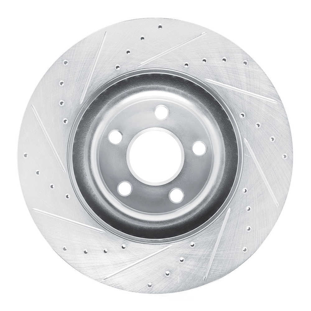 Dynamic Friction Company 631-54296R DFC Brake Rotor - Drilled And Slotted - Silver