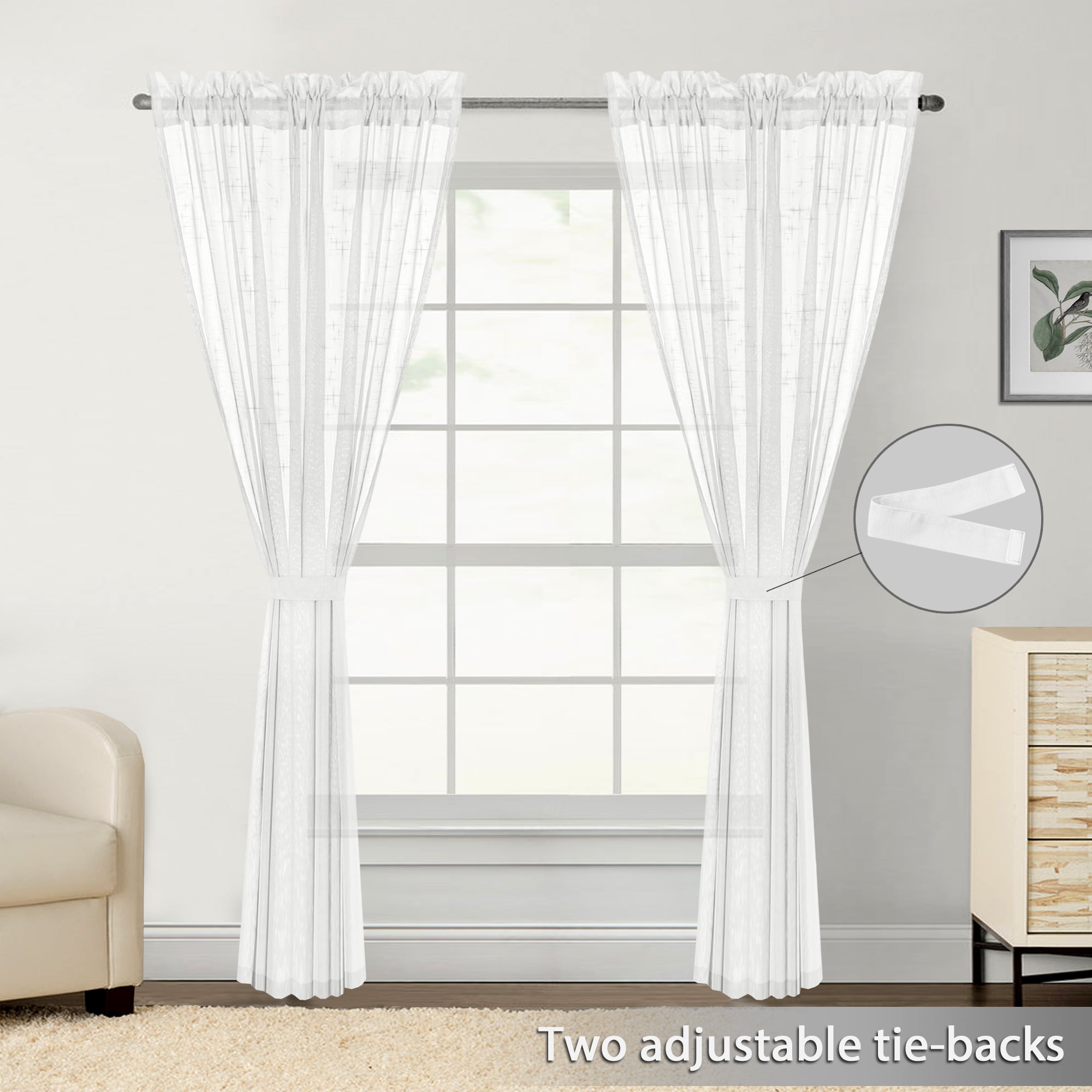 white curtains