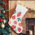 thumbnail image 5 of GZHJMY Strawberry Christmas Stocking, Personalized Large Candy Stocking Hanging Gift, Xmas Stockings Decoration for Family Holiday Party Ornaments Decor Fireplace, 5 of 7