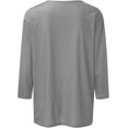 thumbnail image 4 of Women's Casual 3/4 Sleeve T-Shirts Round Neck Cute SolidTunic Tops Basic Tees Blouses Casual Loose Fit Crewneck T Shirts, 4 of 4