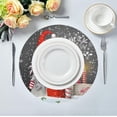thumbnail image 5 of GZHJMY Christmas Gnome Tomte Round Placemats Set of 6, Non-Slip Table Mats Washable Heat Resistant Place Mats for Kitchen Dining Table Home Decor,15.4 Inch, 5 of 7