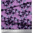 thumbnail image 2 of Soimoi Purple Cotton Duck Fabric Whale Ocean Print Fabric by Yard 56 Inch Wide, 2 of 3
