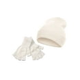 thumbnail image 1 of TopHeadwear Ensemble Combo Bonnet Long et Gants Sans Doigts, Blanc, 1 of 1