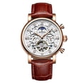 thumbnail image 1 of Reloj de cuero genuino para hombre, reloj mecánico automático, reloj mecánico hueco resistente al agua, reloj para hombre, 1 of 6