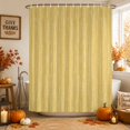 thumbnail image 2 of Yellow Linen Texture Shower Curtain Set - Small 36" x 72" Washable Bathtub Curtain with 12 Hooks, Modern Minimalist Art Waterproof Fabric Stall Shower Curtains for Bathroom/Bathtub Décor, 2 of 6