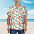 thumbnail image 2 of Fotbe Colored Armadillos Camisa Hawaiana para Hombre Unisex – Camisa Casual de Verano con Botones de Manga Corta de Algodón y Lino,Large, 2 of 7