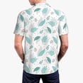 thumbnail image 5 of Rocae Leaf Print Green for Men's Short Sleeve Polo Shirt, Quick Drying Performance Moisture Wicking Sports Men's Golf Shirt Large, 5 of 9