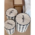 thumbnail image 3 of ELE Light & Decor Wicker / Rattan Storage Basket in Multi-Color (Set of 3), 3 of 10