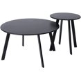 thumbnail image 3 of ZXNYH Patio Outdoor Coffee Table Set of 2 - Weather Resistant Outdoor Round End Table Modern Coffee Tables for Living Room Balcony Home Office (Black), 3 of 6