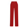 thumbnail image 7 of MVRLSH Womens Yoga Pants Soft Petite Size Button Stretch Pull On Lightweight Work Dress Slacks With Storage Pockets Leggings for Women Running Gym and Workout Red - XXL, 7 of 7