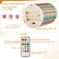 thumbnail image 5 of Yayeee Flameless Candles with Remote Flickering Battery Operated Multi Color Changing, Red Green Tartan Pattern, 5 of 7