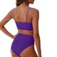 thumbnail image 5 of Conjuntos de bikini tankini para mujer Trajes de baño de bloques de color Traje de baño de dos piezas con tirantes anchos y soporte Traje de baño de dos piezas para mujer Trajes de baño tankini para m, 5 of 5