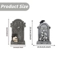 thumbnail image 4 of CoreLiving Halloween Tombstone Skeleton Accent RIP Gravestones for Halloween Decorations Outdoor Yard Graveyard Decor Scary Halloween Lawn Display, 4 of 10