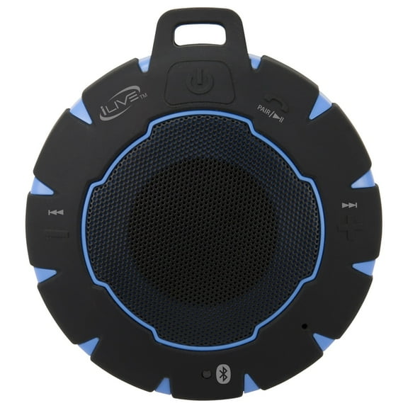 iLive Waterproof Bluetooth Speaker, ISBW157BU, Blue