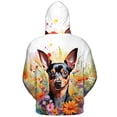 thumbnail image 2 of Welcome Spring Summer Miniature Pinscher Portrait Flower Blue Sky All Over Print 3D Hoodie Unisex Merch Hoodies Mini Pin Dog Lover - 12001, 2 of 6