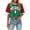 Z1 Green, variant on Womens Brazil Soccer Letter Print Raglan Sleeve T Shirt Short Sleeve Crop Top Athletic Jersey Casual Summer Fan Tee