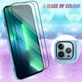 thumbnail image 2 of for iPhone 13 Pro Max Case Plating Magnetic Crystal [ Support for Magsafe ] Luxury Case Camera Protector Shockproof Protective Edge Cover Screen Protector Cover Girls Women Phone Case -Blue, 2 of 12