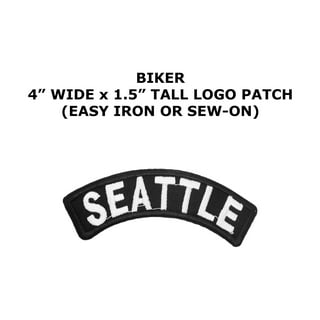  PatchStop State of Georgia Top Rocker Large Back Patches for  Jackets Motorcycle Vests Backpacks Tactical - 12x3.5in Black and White Iron  On Sew On Biker Emblem - United States Souvenirs Travel