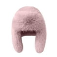 thumbnail image 2 of Wancir Cute Faux Fur Bear Ear Warm Hat with Earflaps Furry Animal Cap Winter Beanie Hat Windproof Cap Hat for Women Girls, 2 of 4