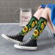 thumbnail image 5 of Fotbe Sunflower 1 Calcetas Divertidas Estampadas para Hombre y Mujer, Calcetas de Algodón hasta la Rodilla para Caminar, Correr, Enfermería y Embarazo, 5 of 6