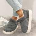 thumbnail image 5 of Chenyee Corduroy Fuzzy Slipper Booties for Women Men Platform Cozy Stylish Winter Slip On Fluffy House Shoe, 5 of 8