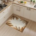 thumbnail image 2 of ODIKA Beige Cream Frond Symmetrical Botanical Rectangular Fronds Large for Entryway, Kitchen, Mudroom, Stain Resistant Flatwoven, 2 of 7