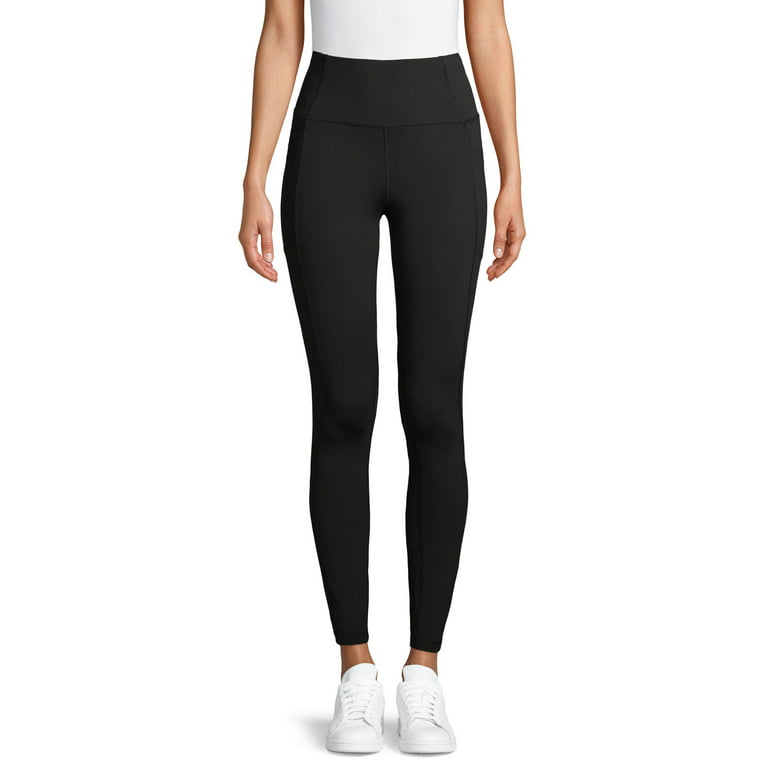 Avia Activewear Women's Capri Leggings with Side Pockets (Small, Black), 4-6  at  Women's Clothing store