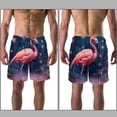 thumbnail image 3 of luoweisi Men's Beach Shorts Quick Dry Swim Trunks with Mesh Lining Flamingo XL, 3 of 5