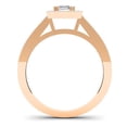 thumbnail image 2 of Dazzlingrock Collection 0.50 Carat (ctw) 18K Princess & Round Diamond Halo Bridal Engagement Ring 1/2 CT, Rose Gold, Size 9, 2 of 3