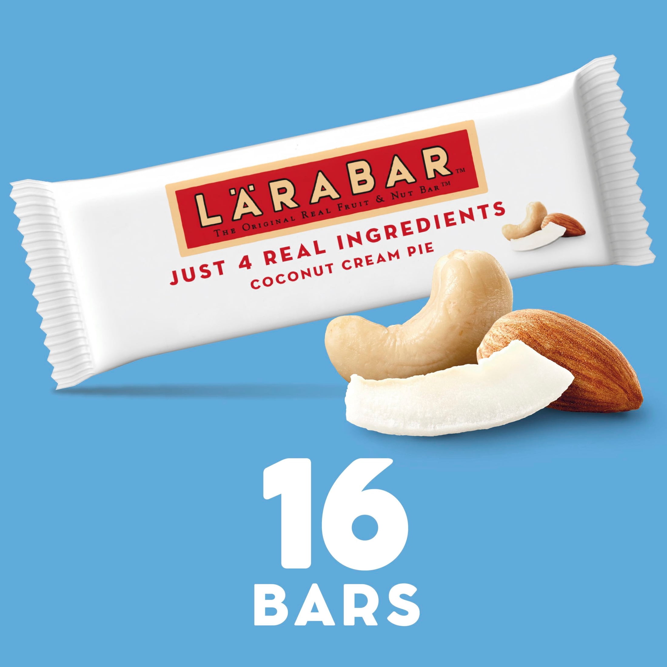 Larabar Coconut Cream Pie Fruit and Nut Bars, Gluten Free and Vegan, 16 Ct, 27.2 oz