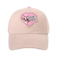 thumbnail image 1 of Women Extended Brim Summer Baseball Hat Embroidery Heart Cat Pattern Adjustable Soft Top Sunscreen Tennis Hat, 1 of 10