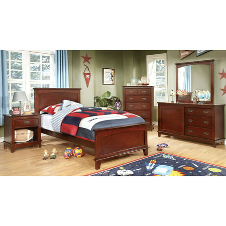Furniture of America Adrian Inspired 4-Piece Bedroom Collection - Cherry