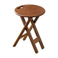 thumbnail image 1 of Lipstore Bamboo Folding Stool Round with Handle Kitchen Chair for Indoor Home Kitchen, 1 of 8
