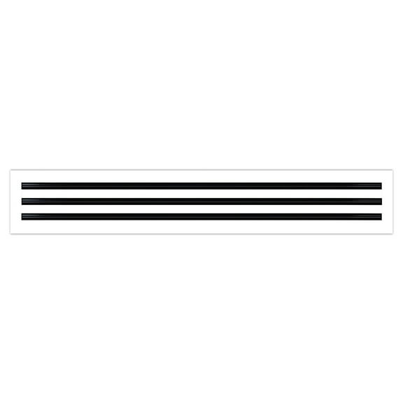 BUILDMART - 36x6 Modern AC Vent Cover - Decorative White Aluminum Air Vent - Standard Linear Slot Diffuser - Heating and Cooling Register Grille for Ceiling, Walls & Floors - Texas Buildmart