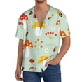 thumbnail image 3 of Sigee Mushroom Bee Print Men's Shirts Casual Button Down Short Sleeve Summer Beach Shirt Hawaiian Vacation Shirts Tee Shirt-4X-Large, 3 of 7