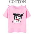 thumbnail image 3 of Camiseta de algodón Kuromi Kawaii Manga Anime japonés Niños Camiseta de verano Ropa para niños Tops Niños Niñas Camiseta Bebé Linda, 3 of 5